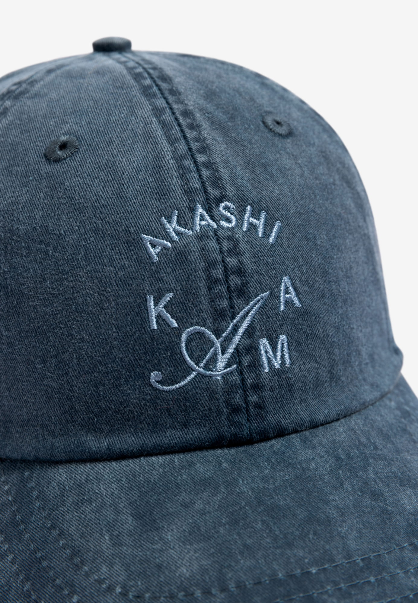 Crest Japanese Logo Denim Hat AKASHI-KAMA