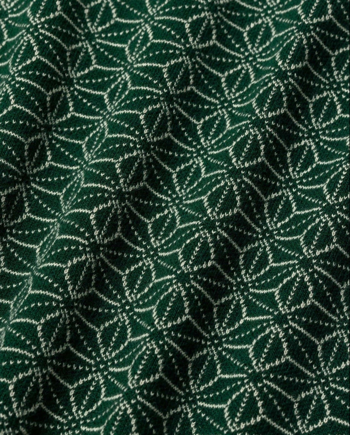 Forest Asanoha Print AKASHI KAMA Ojii Knit Polo Shirt