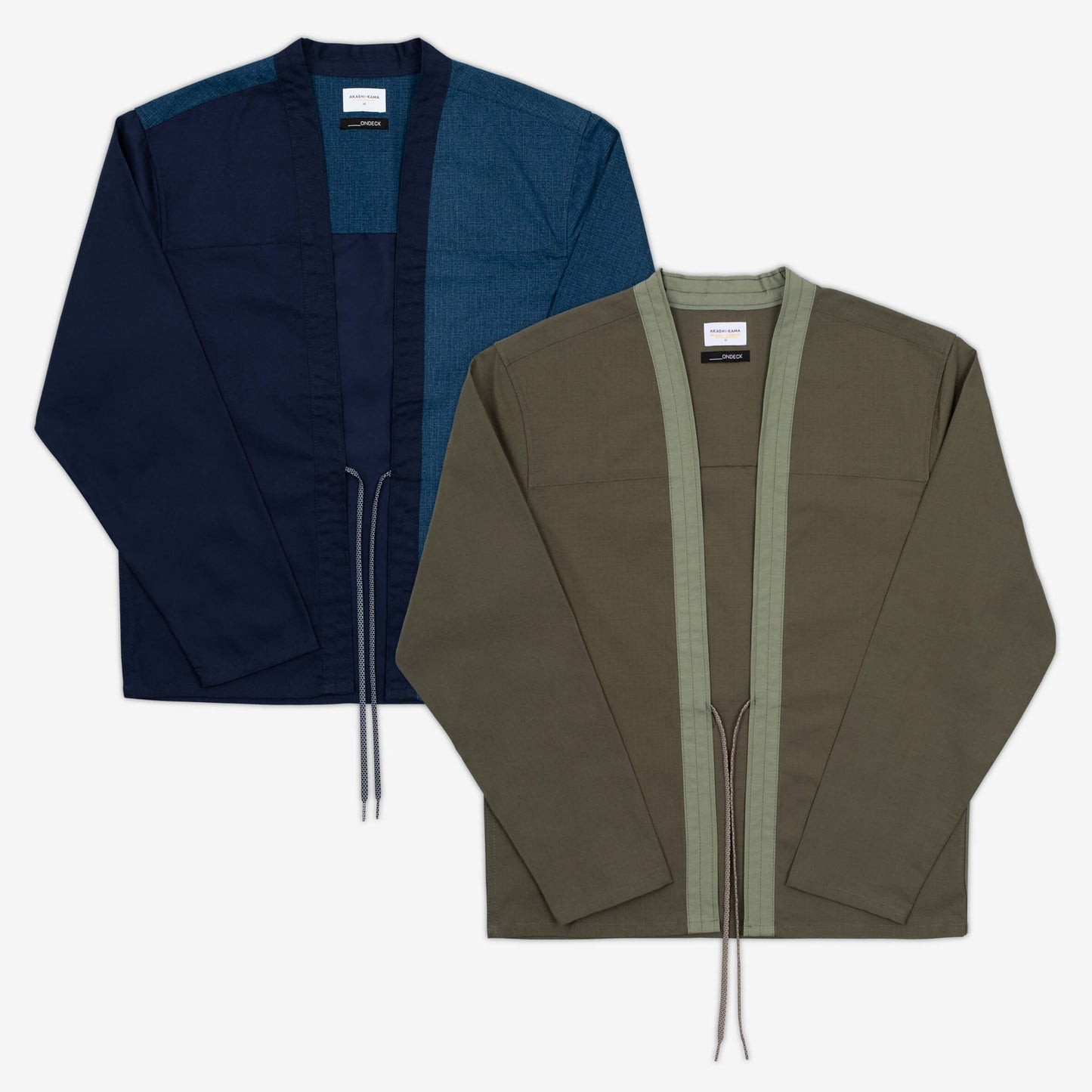 Akashi OnDeck Ripstop Noragi Jackets | Olive Kimono Streetwear Indigo Japanese Shirt Style