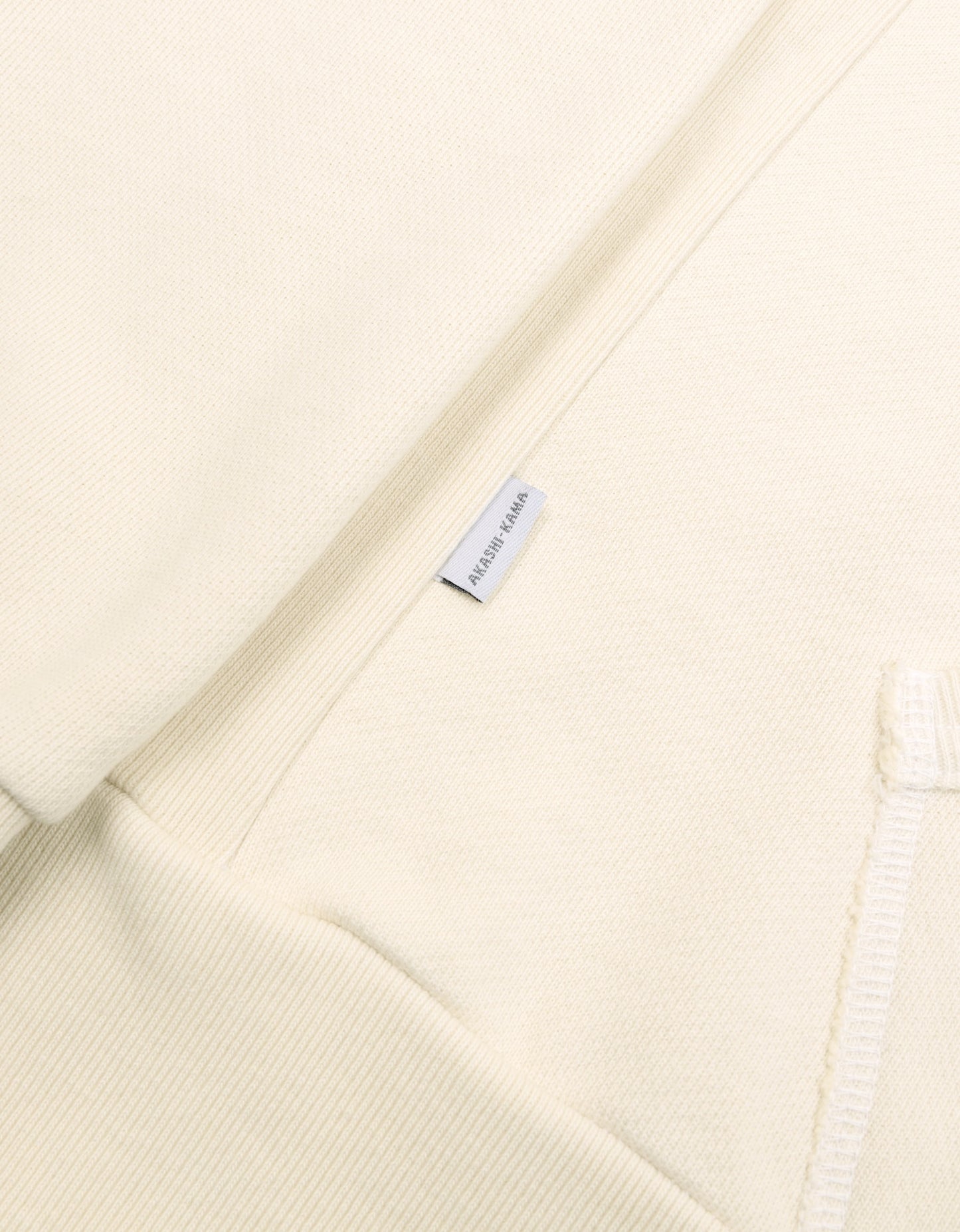 Japanese Streetwear AKASHI-KAMA Hanko Crest Mens Cream Hoodie