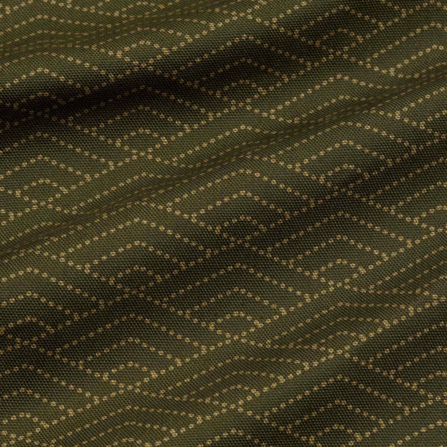 Army Green Japanese Wave Pattern | AKASHI-KAMA