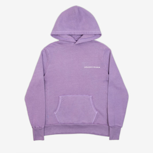 Stamped Logo Hoodie Wisteria Lavender | AKASHI KAMA Streetwear Sweatshirt