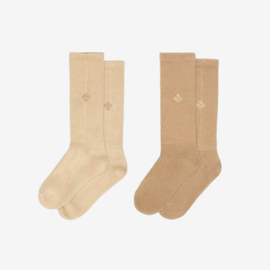 AKASHI-KAMA Kazari Socks in Tan Brown | Streetwear Made in USA