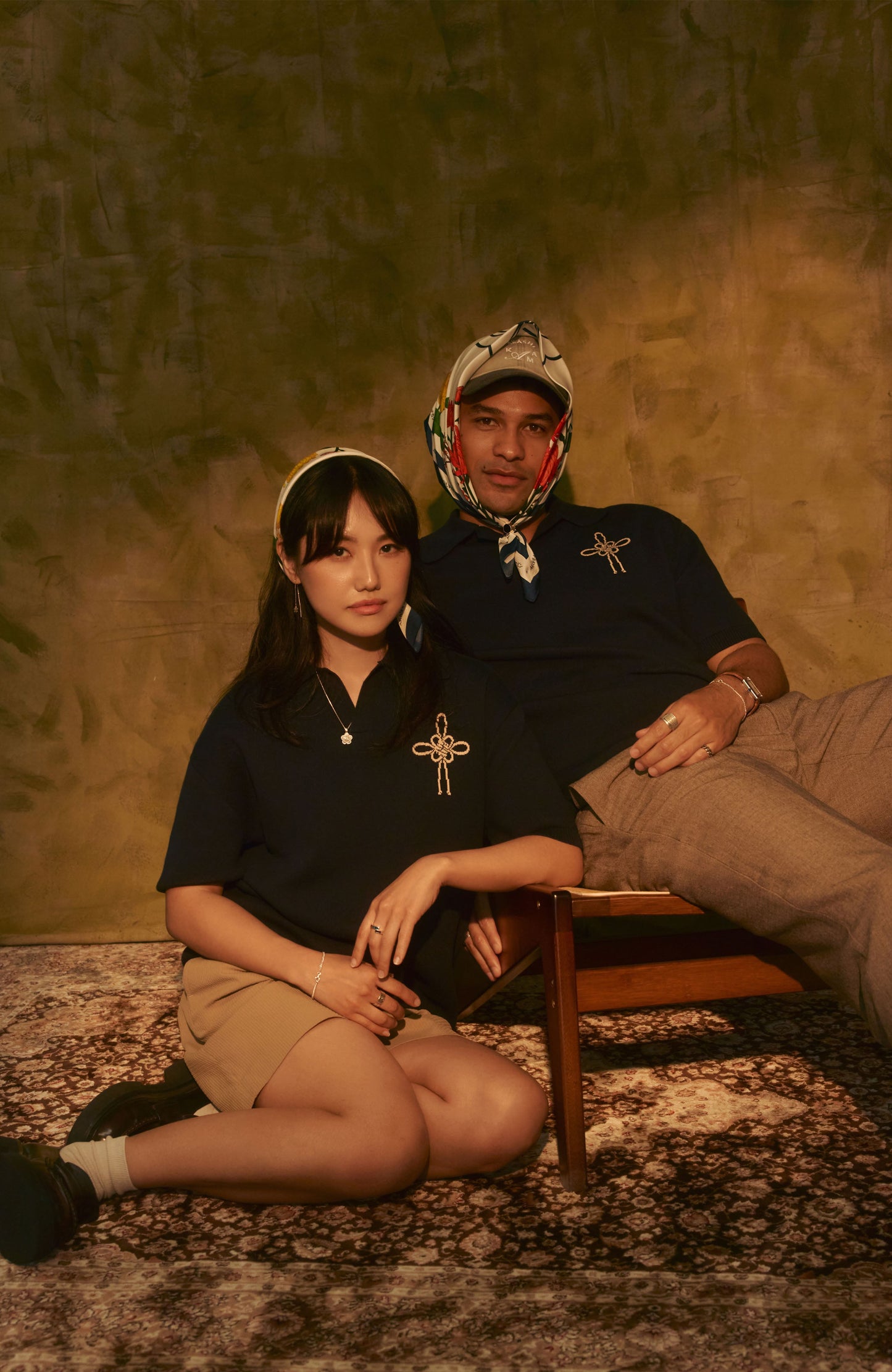 AKASHI-KAMA x LOUPN | Maedeup Knit Polo and Korean Silk Bandana Collection