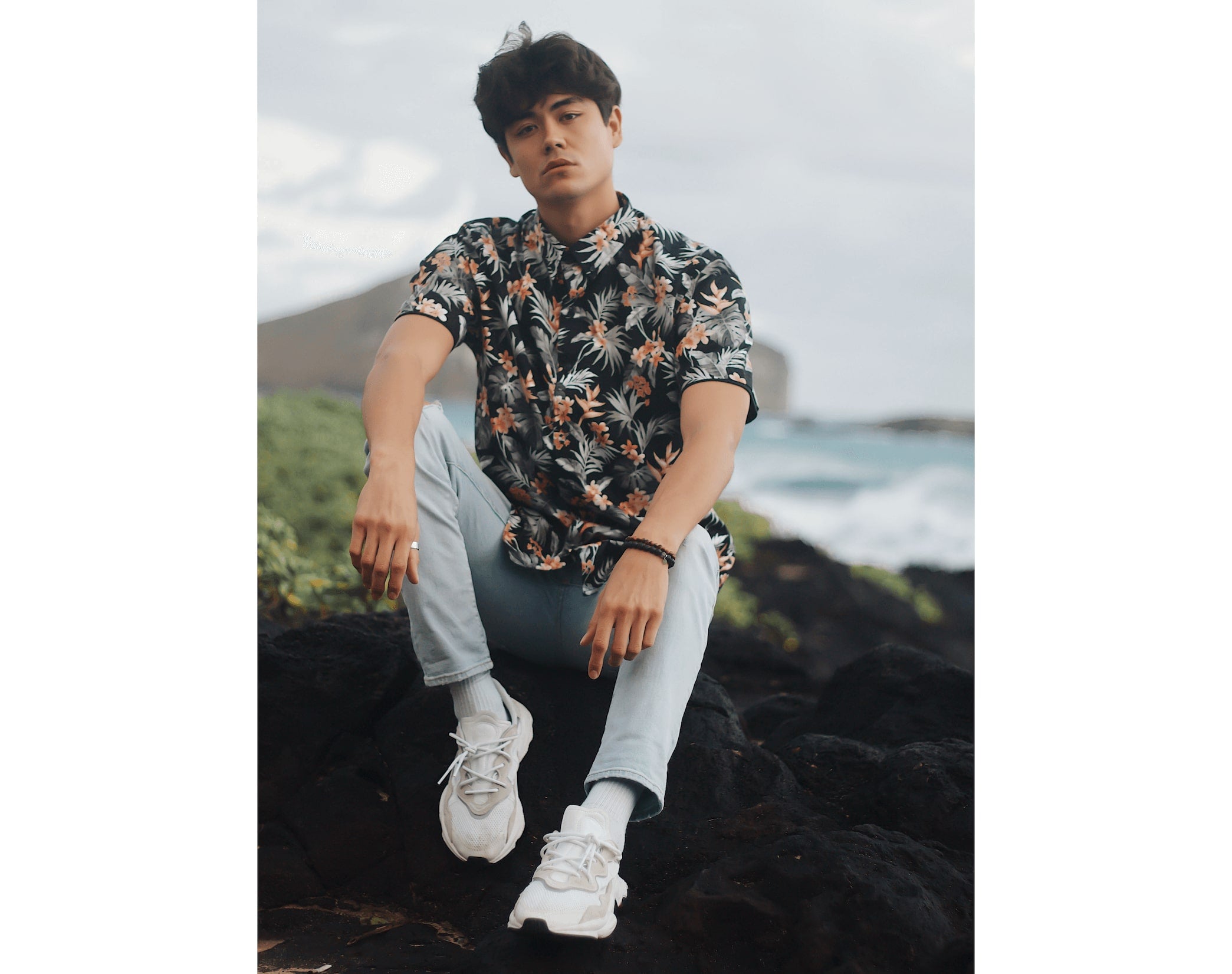 Aloha Shirt - Kahuka Black AKASHI - KAMA Hawaiian