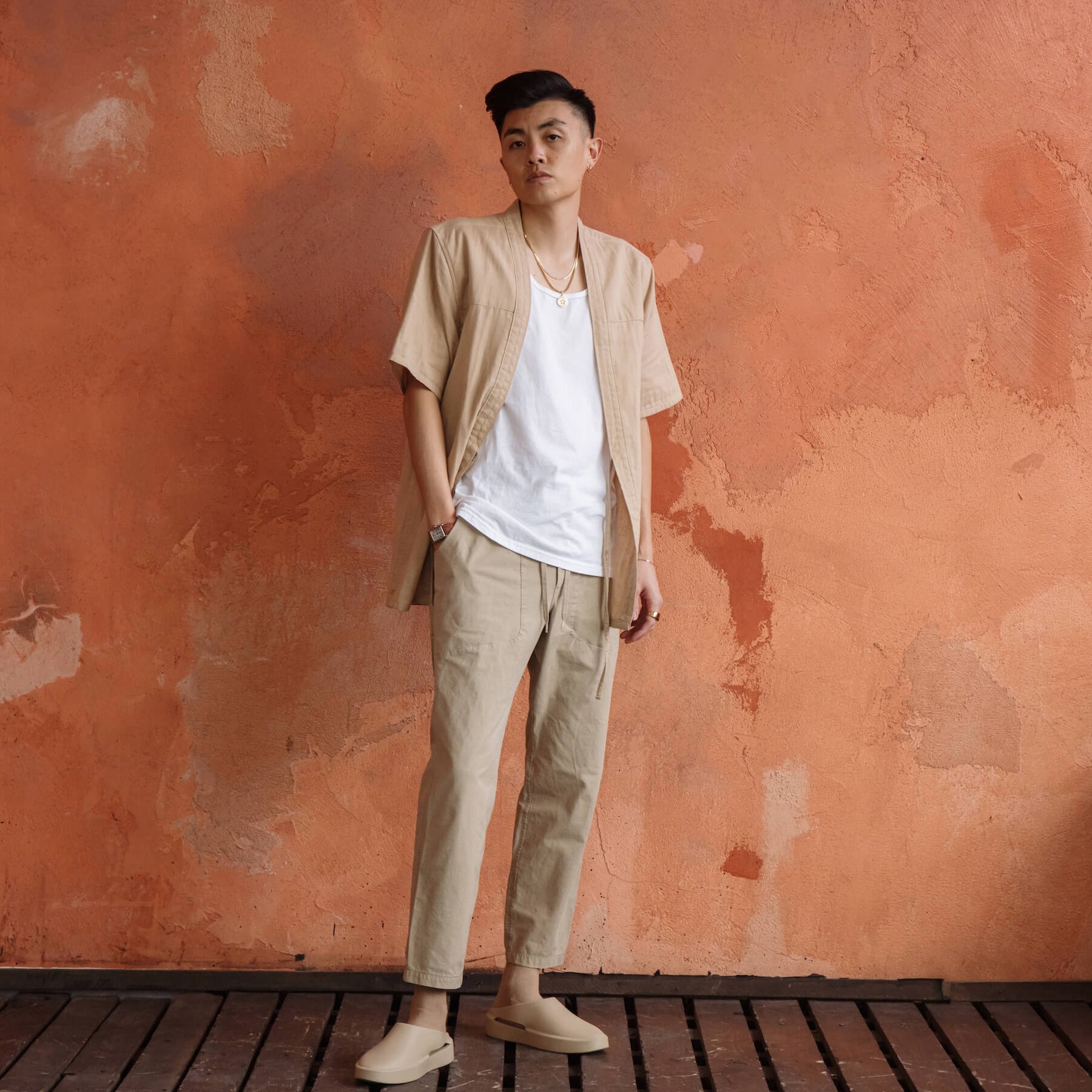 Haori Jacket Oat AKASHI-KAMA