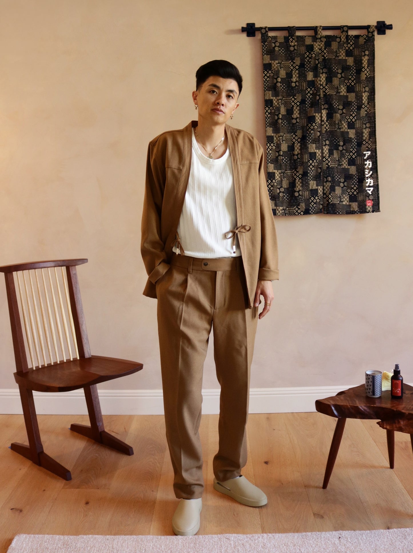 Pleated Trousers - Kona Coffee