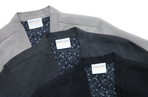 Japanese Streetwear Technical Charcoal Noragi Jacket AKASHI KAMA Kimono Shirt Techwear