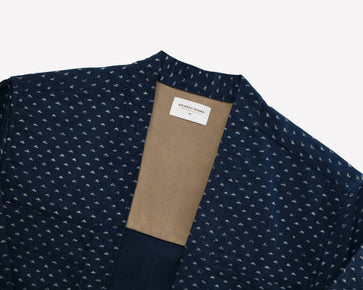 AKASHI KAMA Yama Noragi Jacket | Kimono Style Japanese Streetwear Shirt
