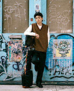 Public Drip Vest - Sharkskin | Akashi-Kama streetwear style vneck ribbed shirt