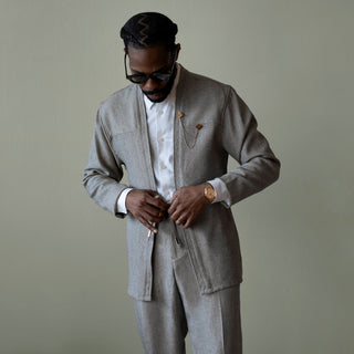 AKASHI KAMA Noragi Suit Jacket | Japanese Premium Mens Streetwear