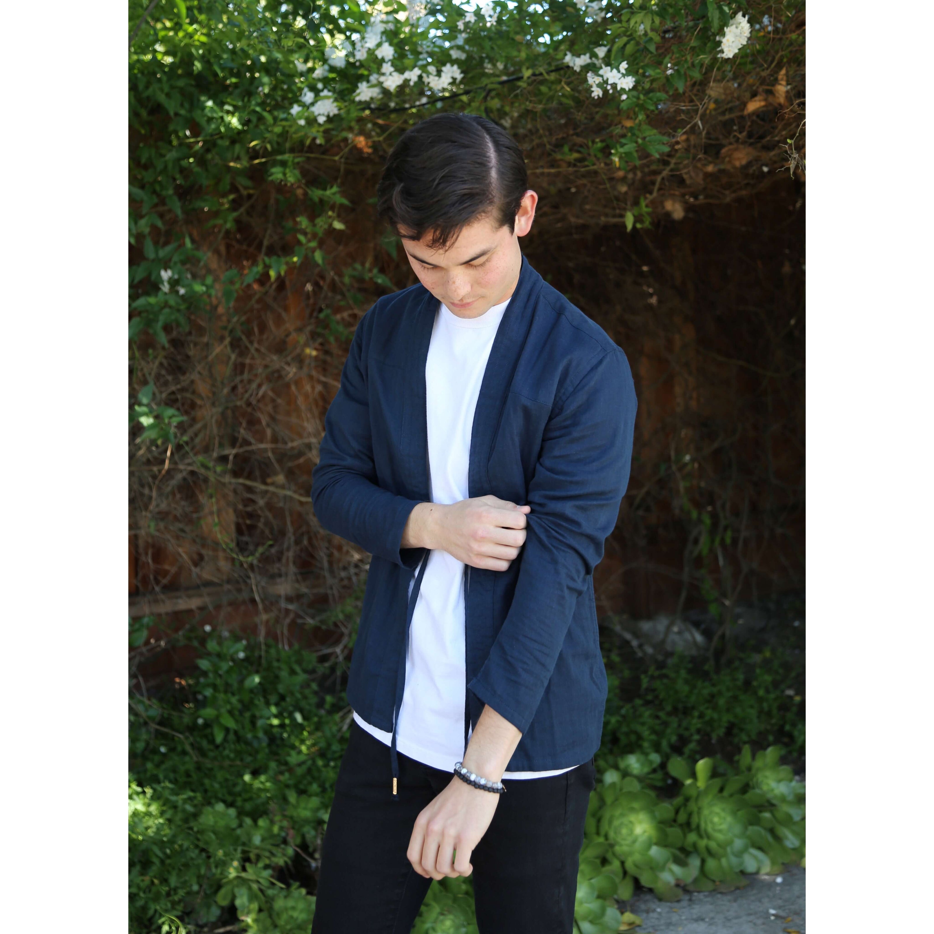 Kimono Shirt AKASHI KAMA Navy