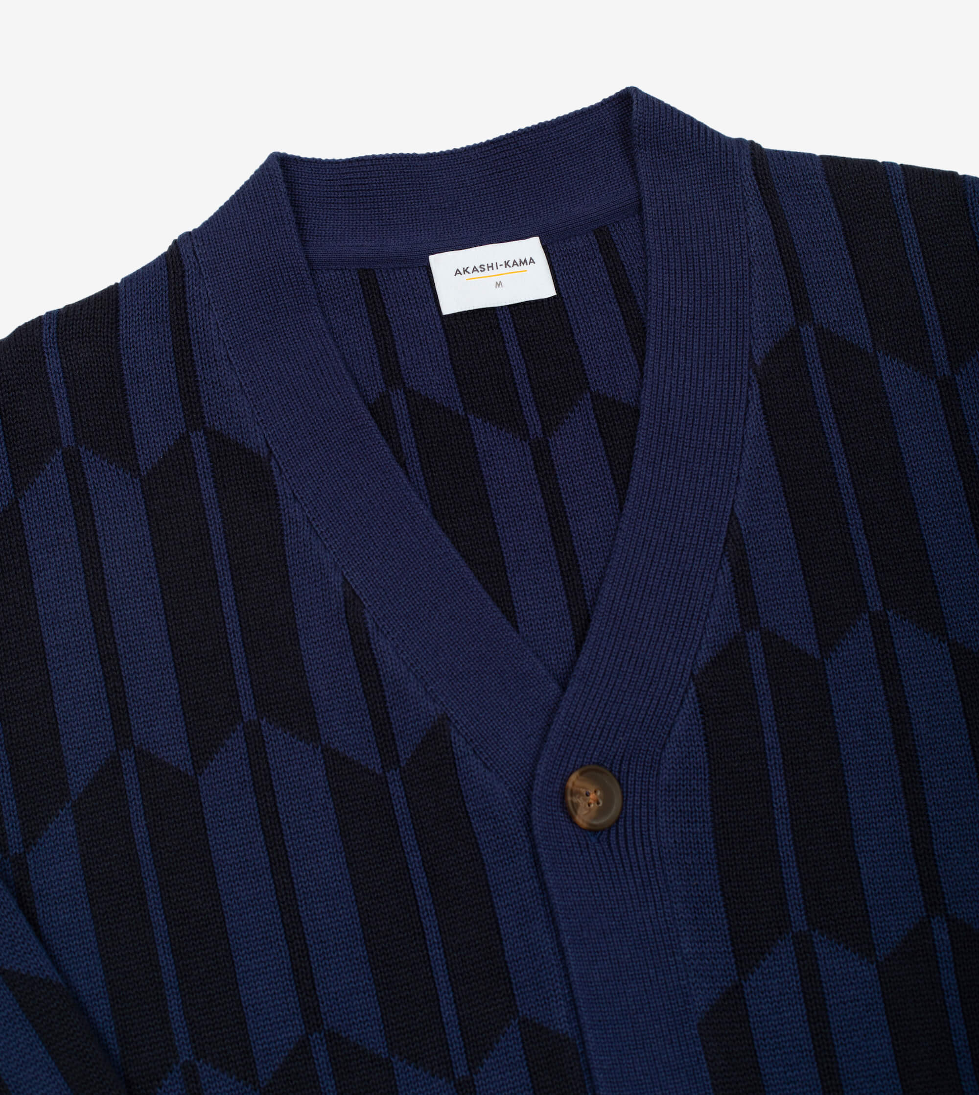  Arrow Japanese Pattern Cardigan Indigo Sweater  |  AKASHI-KAMA Knitwear