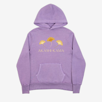 AKASHI-KAMA Ginkgo Leaf Hoodie in Wisteria| Made in USA Japanese Streetwear