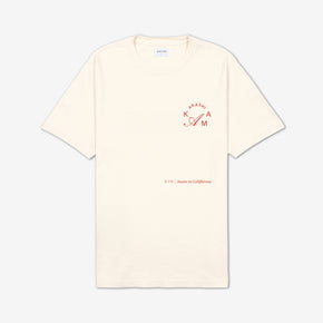 Iwate Cream Tee | Made in USA AKASHI-KAMA Japanese Streetwear