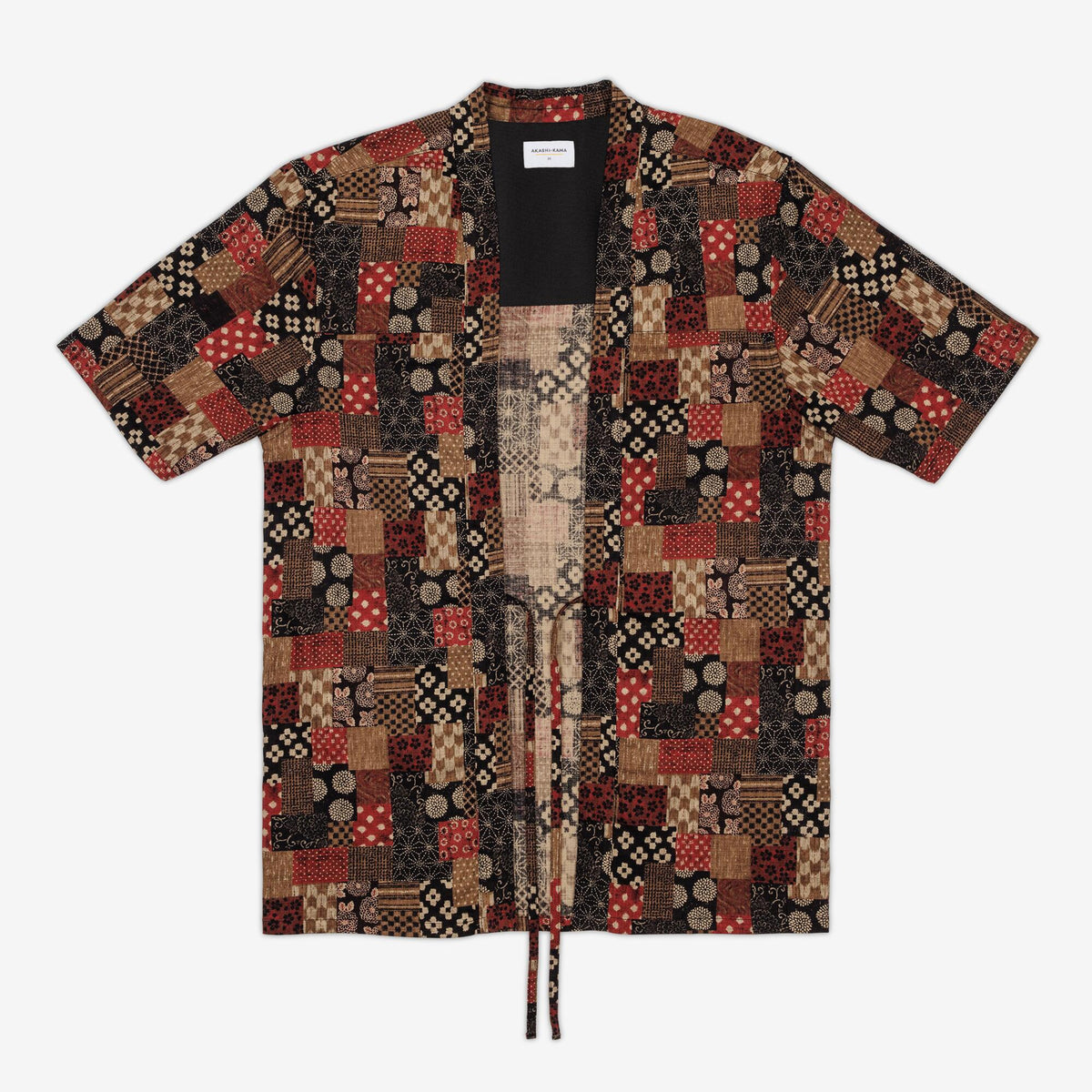 Haori Jacket - Red Boro Print