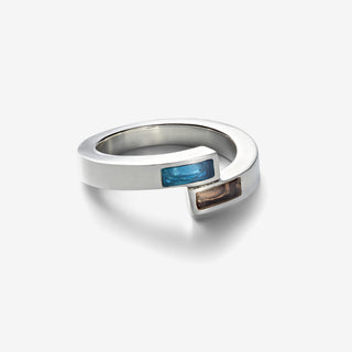 Ujeong Stone Ring - 925 Sterling Silver and Gemstones AKASHI-KAMA | LOUPN