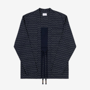 Noragi Jacket in Black Arrow | Kimono Style Jacket Japanese Pattern Streetwear Shirt