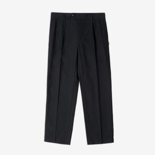 Sashiori Black Japanese Pleated Pants | AKASHI KAMA