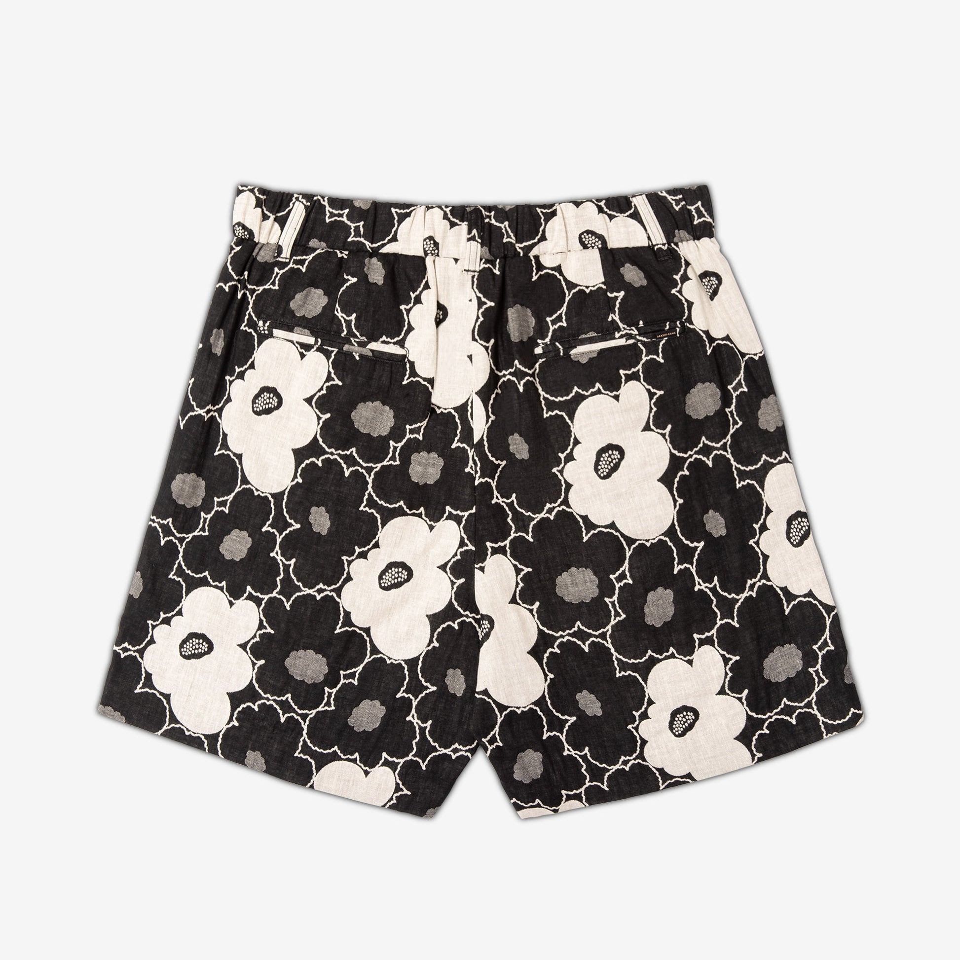 floral pattern AKASHI-KAMA Japanese cotton tailored pocket shorts