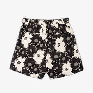 floral pattern AKASHI-KAMA Japanese cotton tailored pocket shorts