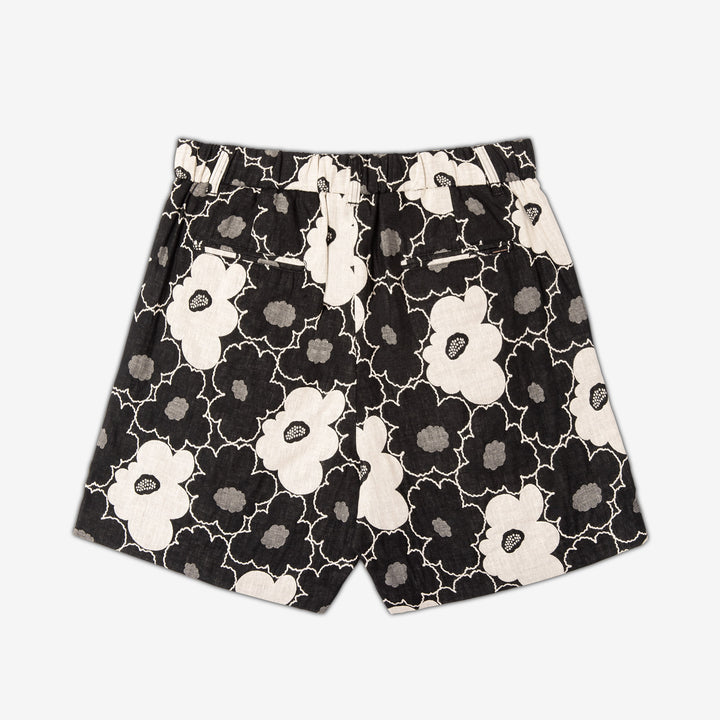 floral pattern AKASHI-KAMA Japanese cotton tailored pocket shorts