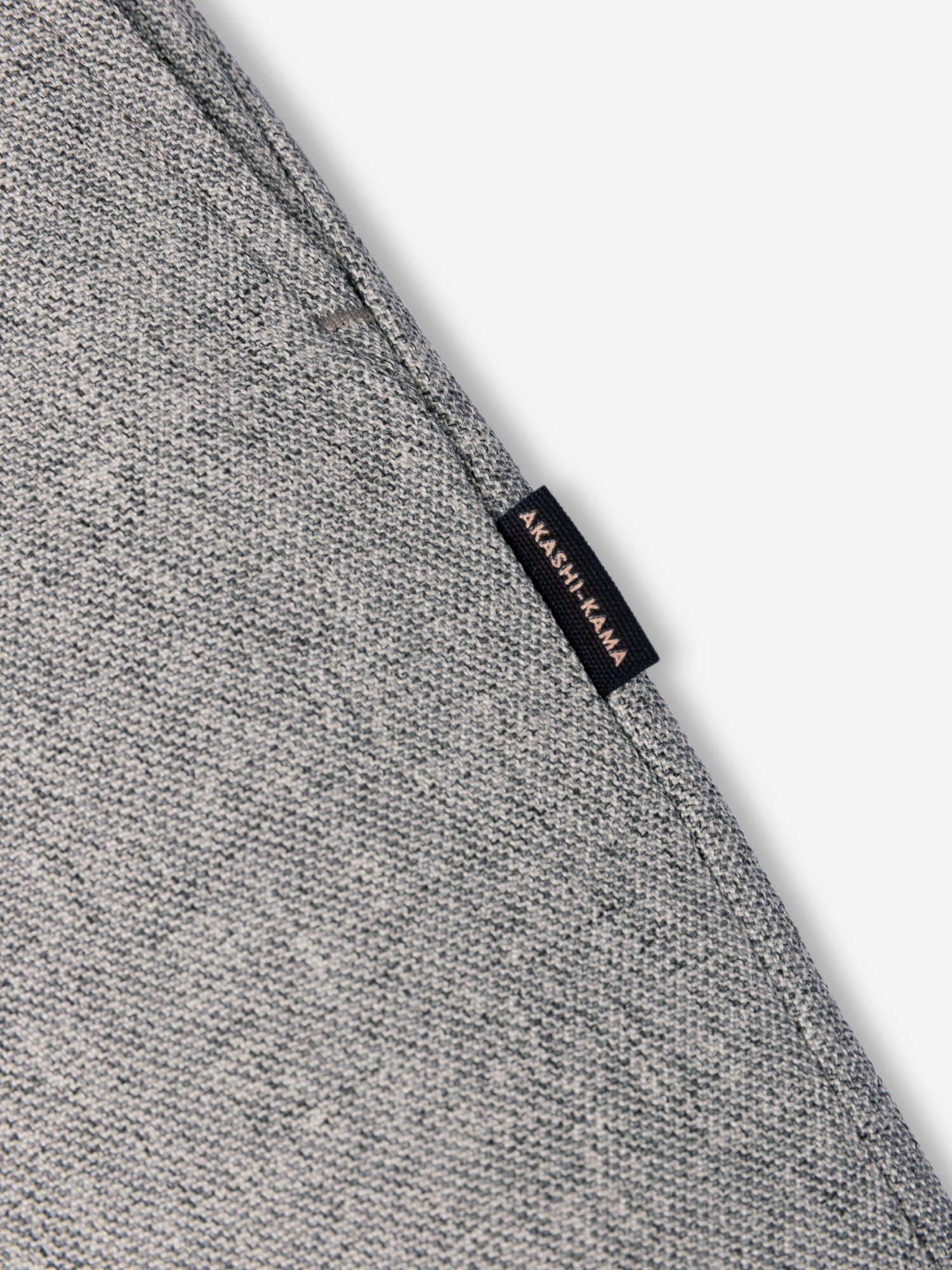 Smoke Pleated Trousers AKASHI-KAMA brand Japanese side tab