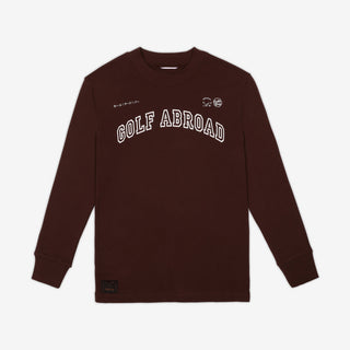Akashi-Kama x Public Drip Golf Abroad Shirt - Coffee