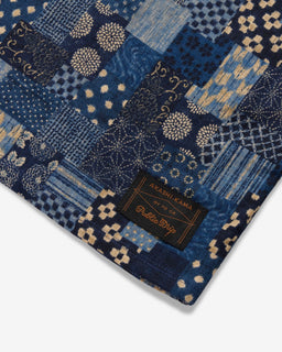 AKASHI-KAMA x Public Drip patchwork print golf vest custom woven collaboration label