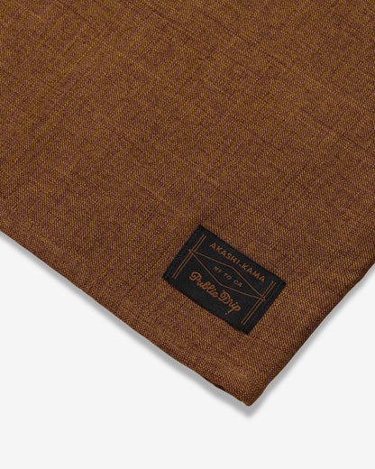 Akashi-Kama x Public Drip custom woven collaboration label | Japanese sharkskin golf vest 