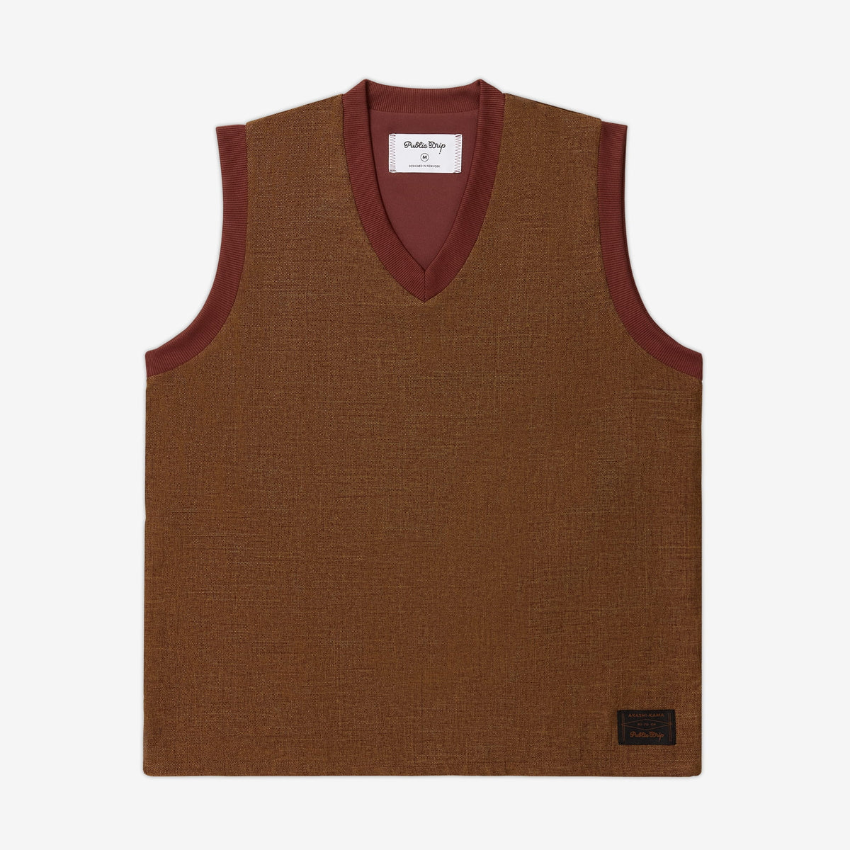 Akashi-Kama x Public Drip Vest - Sharkskin | Golf Vneck Shirt