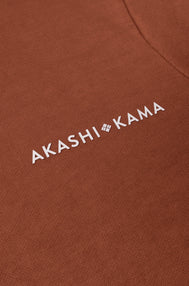 White Silicon Logo in Hibiki orange AKASHI-KAMA Stamped tee