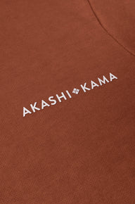 White Silicon Logo in Hibiki orange AKASHI-KAMA Stamped tee