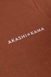 White Silicon Logo in Hibiki orange AKASHI-KAMA Stamped tee
