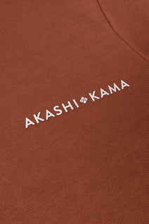White Silicon Logo in Hibiki orange AKASHI-KAMA Stamped tee