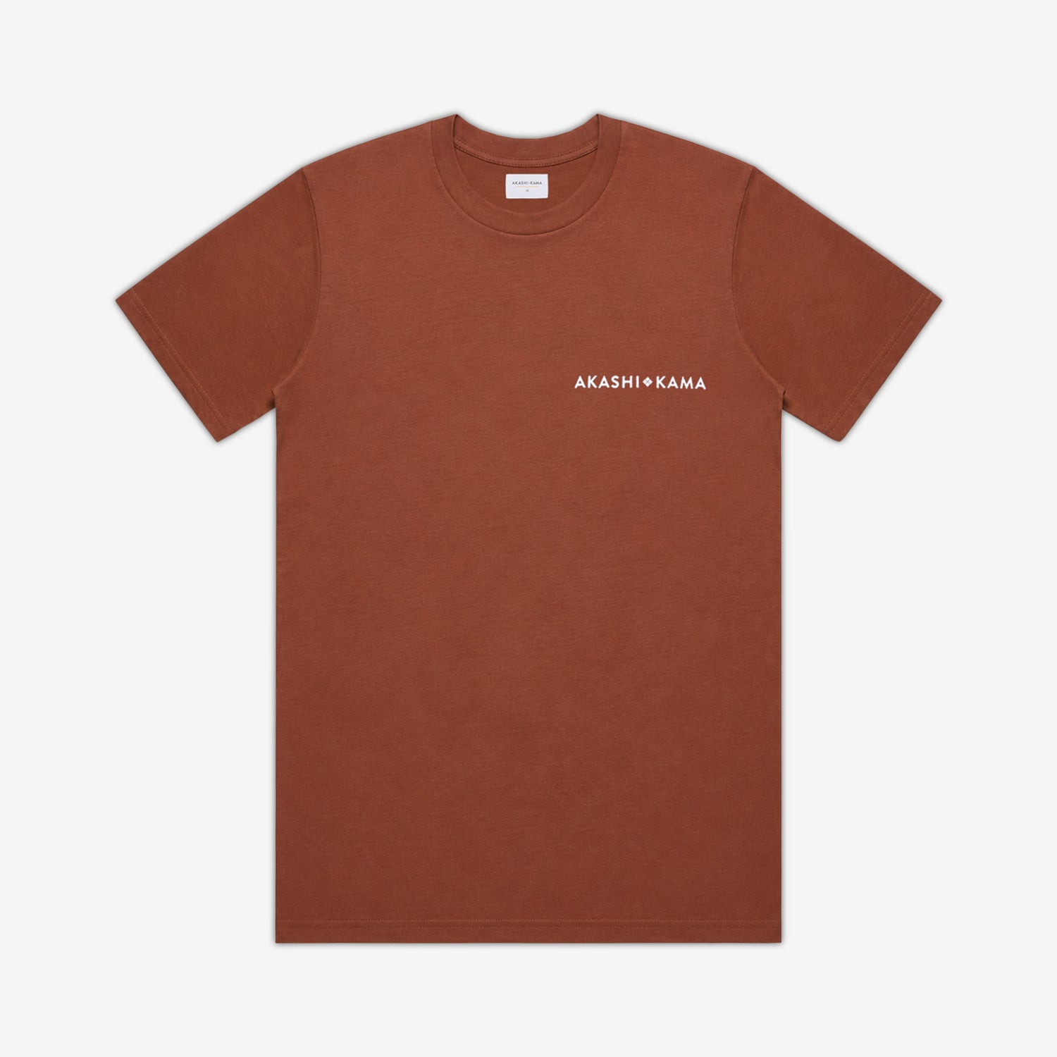 AKASHI-KAMA Stamped Logo Tee in Hibiki orange