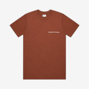 AKASHI-KAMA Stamped Logo Tee in Hibiki orange
