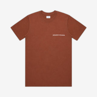 AKASHI-KAMA Stamped Logo Tee in Hibiki orange