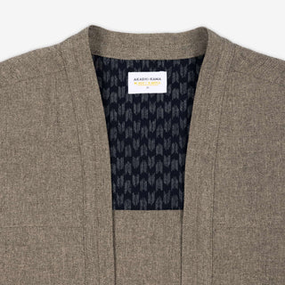 Noragi Suit Jacket Taupe Japanese Streetwear | AKASHI KAMA