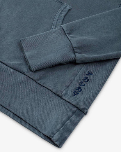 Uniform AKASHI-KAMA Hoodie in Light Indigo | Garment Dye Japanese Streetwear Sweatshirt
