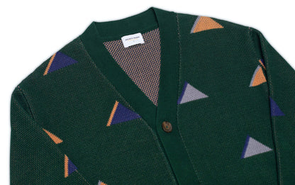 Japanese Yama Pattern Cardigan AKASHI-KAMA Knitwear Sweater 