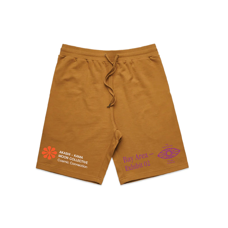 Moon Collective - AKASHI-KAMA Collaboration Shorts in Brown | Streetwear Garment Dye Made in USA