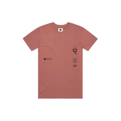Moon Collective - AKASHI-KAMA Collaboration Tee in Pigment Solar Red | Streetwear Garment Dye Shirt Made in USA
