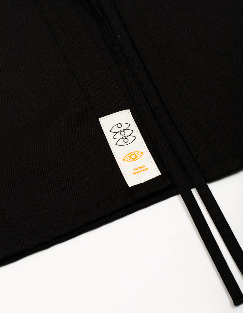 Moon Collective x AKASHI KAMA Black Noragi Jacket | Kimono Shirt Japanese Streetwear Style