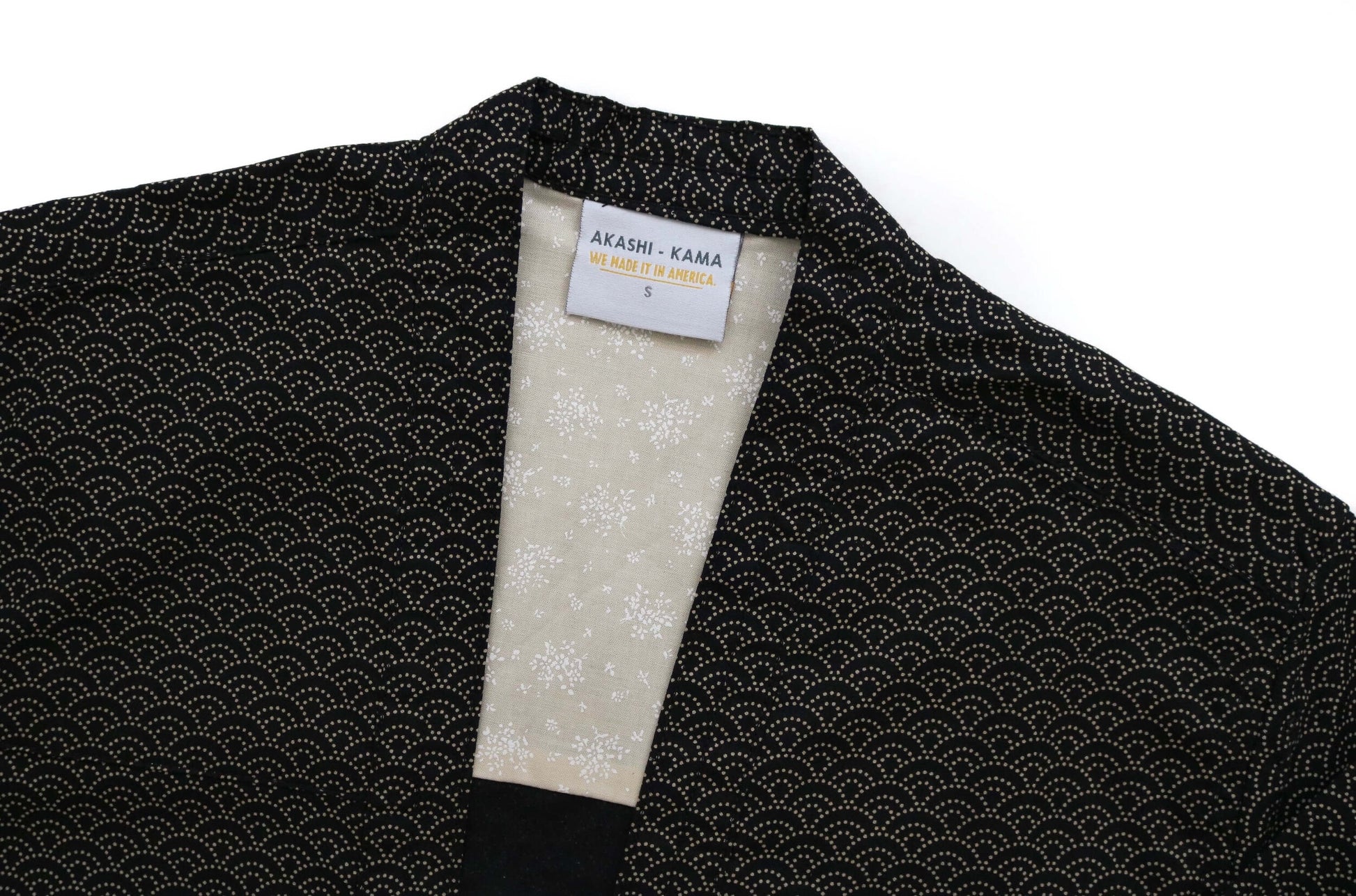 Japanese Black Noragi Jacket Style AKASHI KAMA Kimono Shirt Streetwear