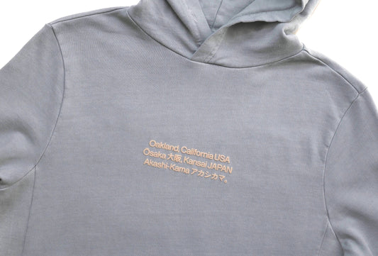 oakland akashi-kama osaka japanese streetwear hoodie heavyweight garment dye made in usa