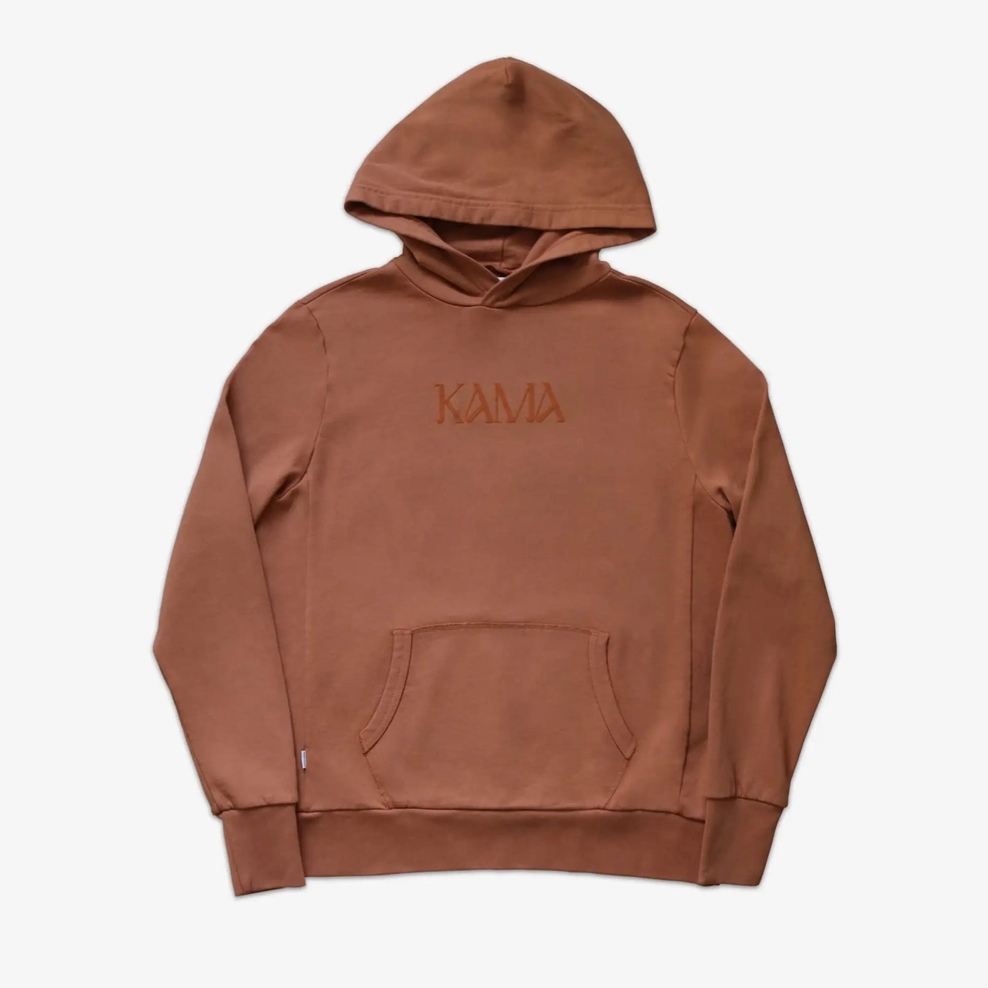 KAMA Flock AKASHI-KAMA Hoodie in Terracotta | Streetwear Garment Dye Sweatshirt Made in USA