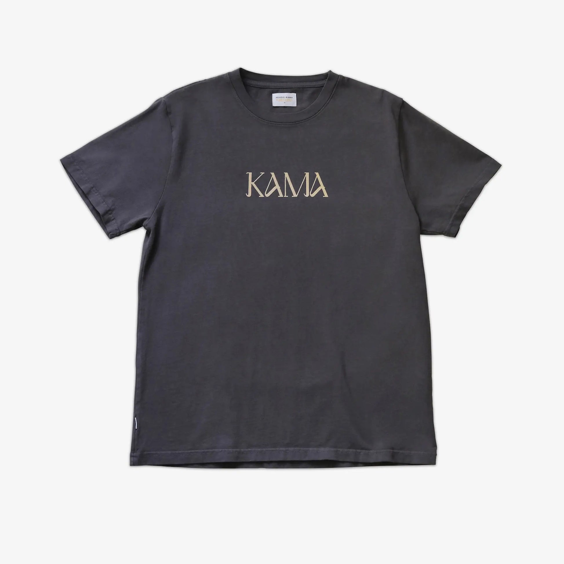 KAMA Flock AKASHI-KAMA Tee in Slate | Streetwear Garment Dye Shirt Made in USA