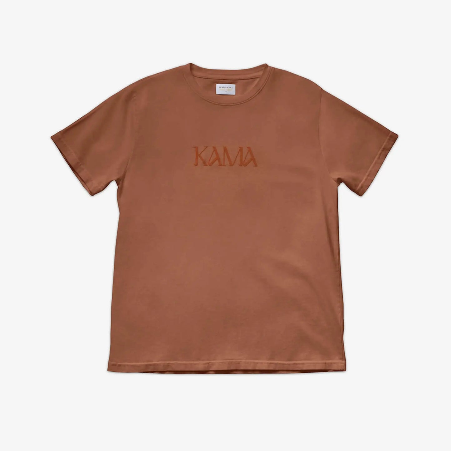 KAMA Flock AKASHI-KAMA Tee in Terracotta | Streetwear Garment Dye Shirt Made in USA