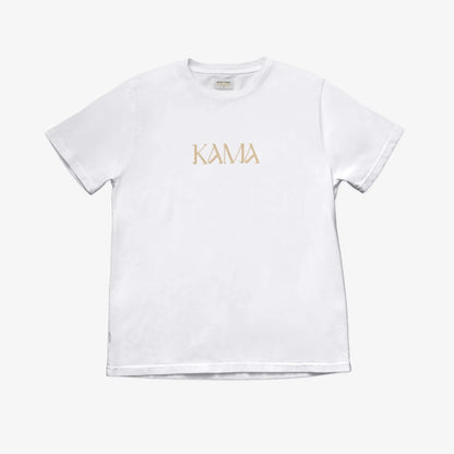 KAMA Flock AKASHI-KAMA Tee in White | Streetwear Garment Dye Shirt Made in USA